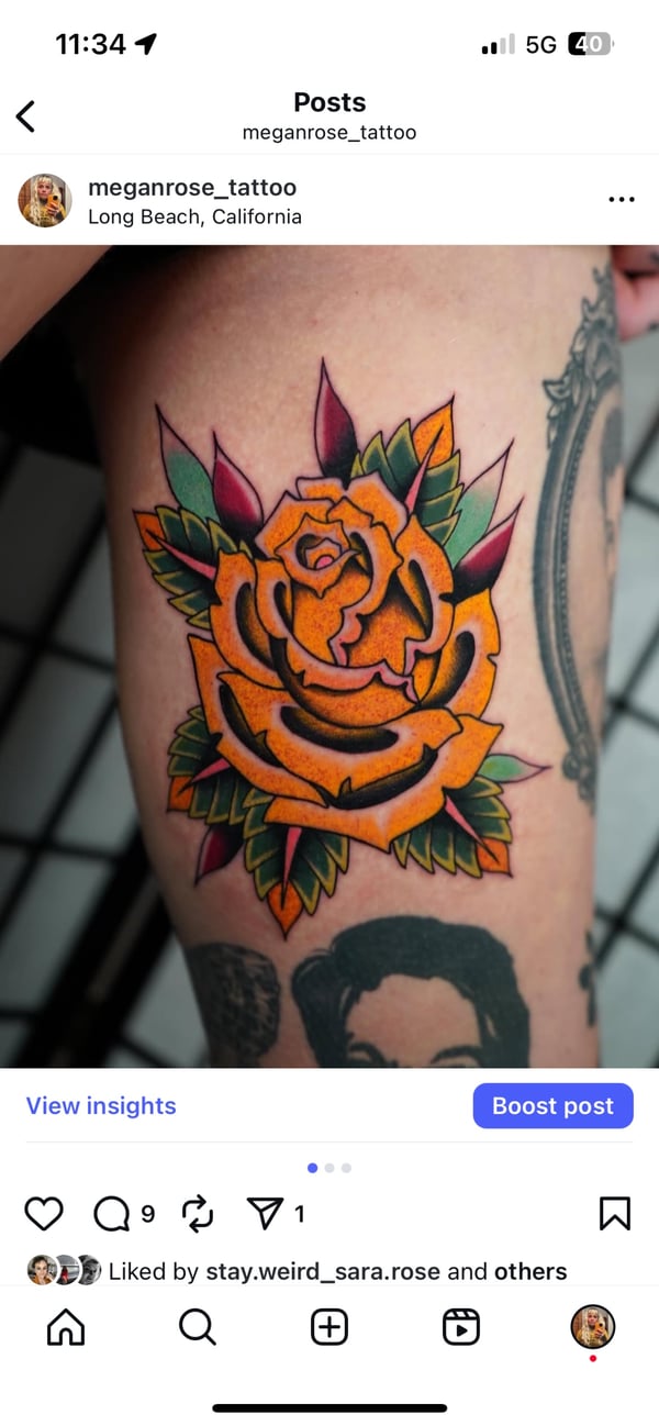 traditional tattoo by Megan Rose — los angeles
