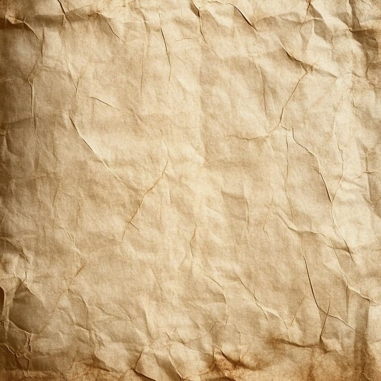 Crumpled brown parchment paper texture.