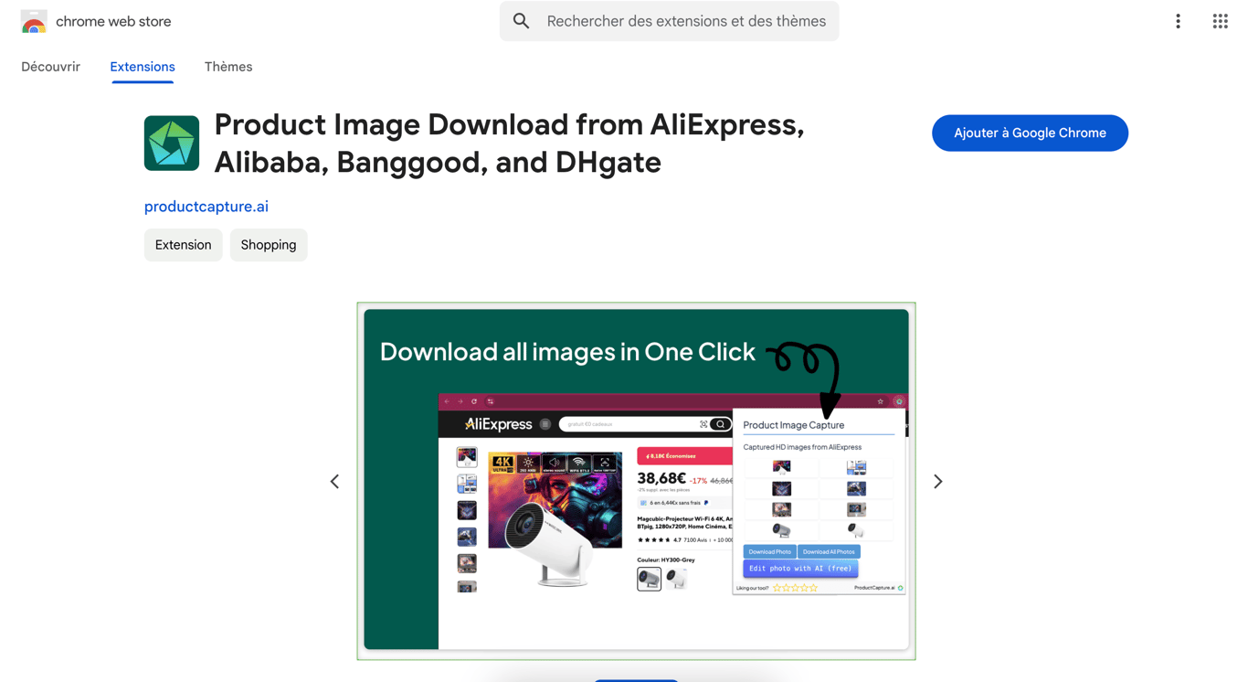 Our extension on Chrome Extension Store