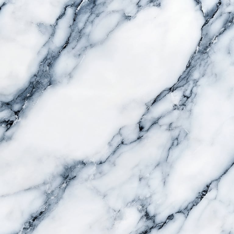 White marble texture with gray and black veining patterns.