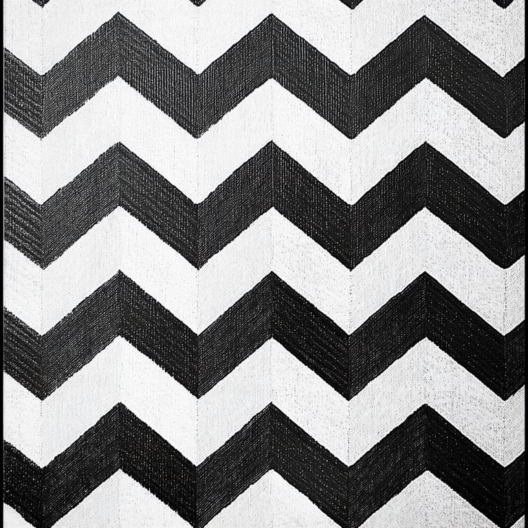 Black and white zigzag pattern.