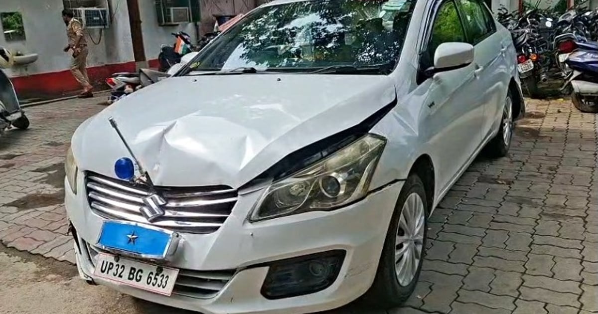 शहीद पथ पर भीषण सड़क हादसा, बाल-बाल बचे डीआईजी हेमराज मीणा