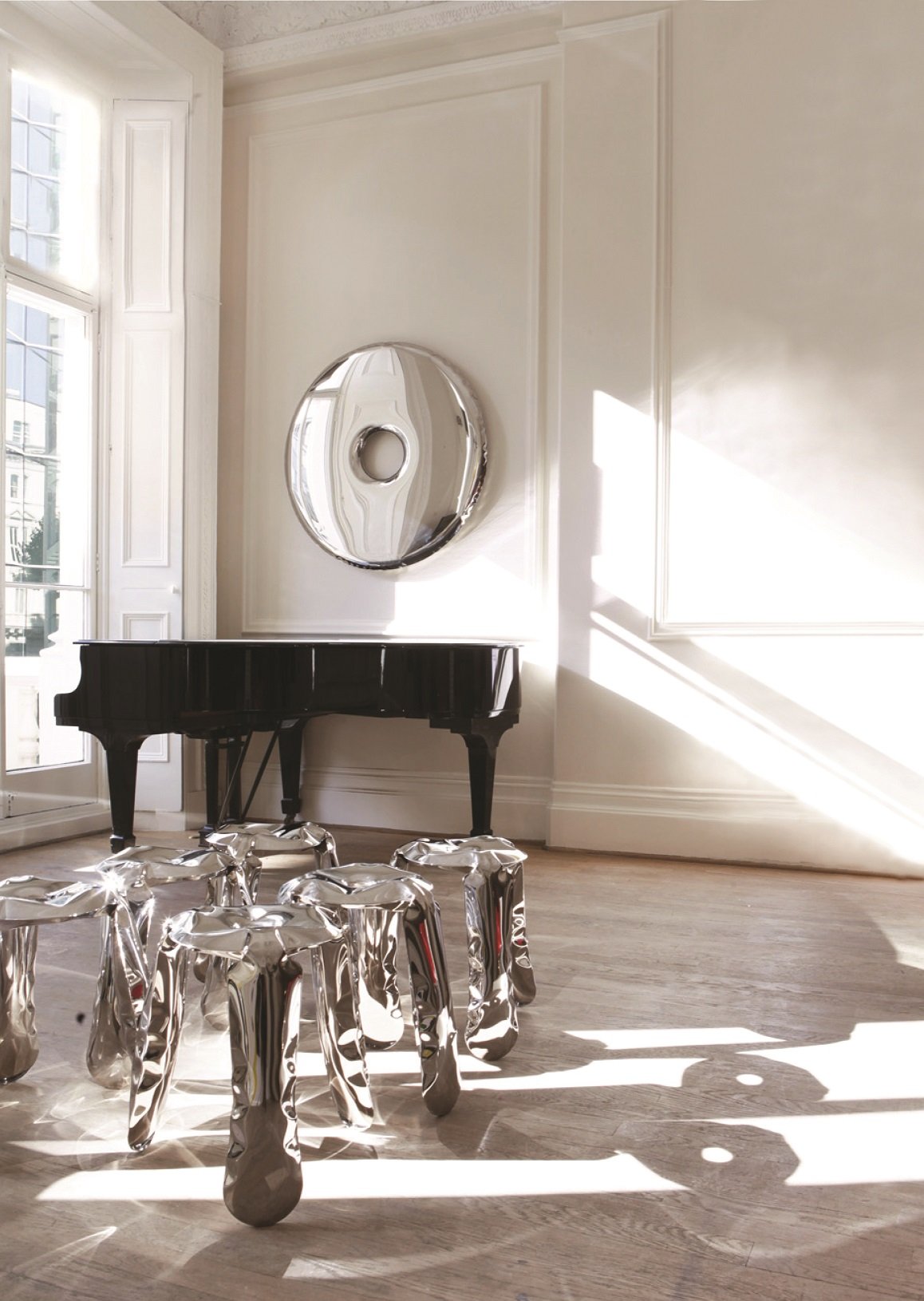 Zrcadlo Rondo inox