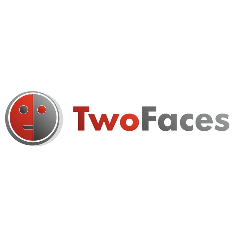 TWO FACES cocktail bar logo