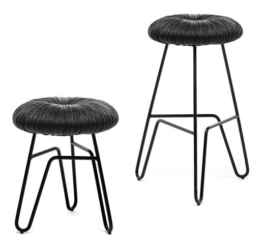 Donut bar chair all black