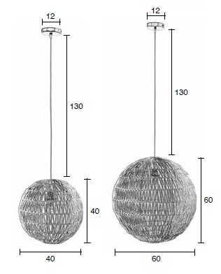 Závěsná lampa Cable