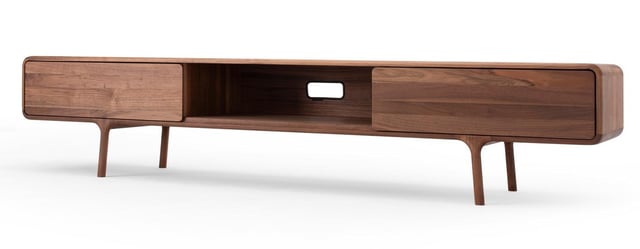 TV stolek Fawn lowboard 2 drawers walnut