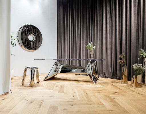 Zrcadlo Rondo inox