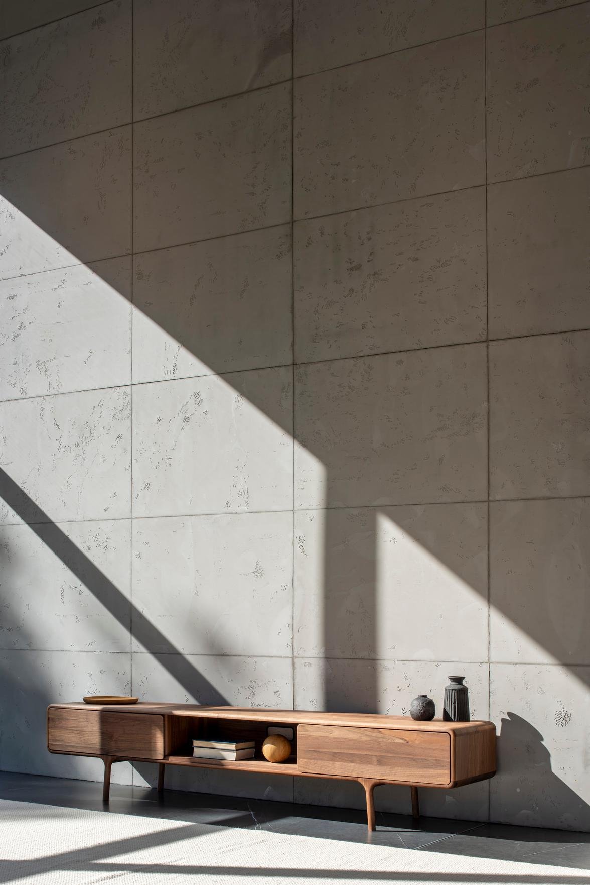 TV stolek Fawn lowboard 2 drawers walnut