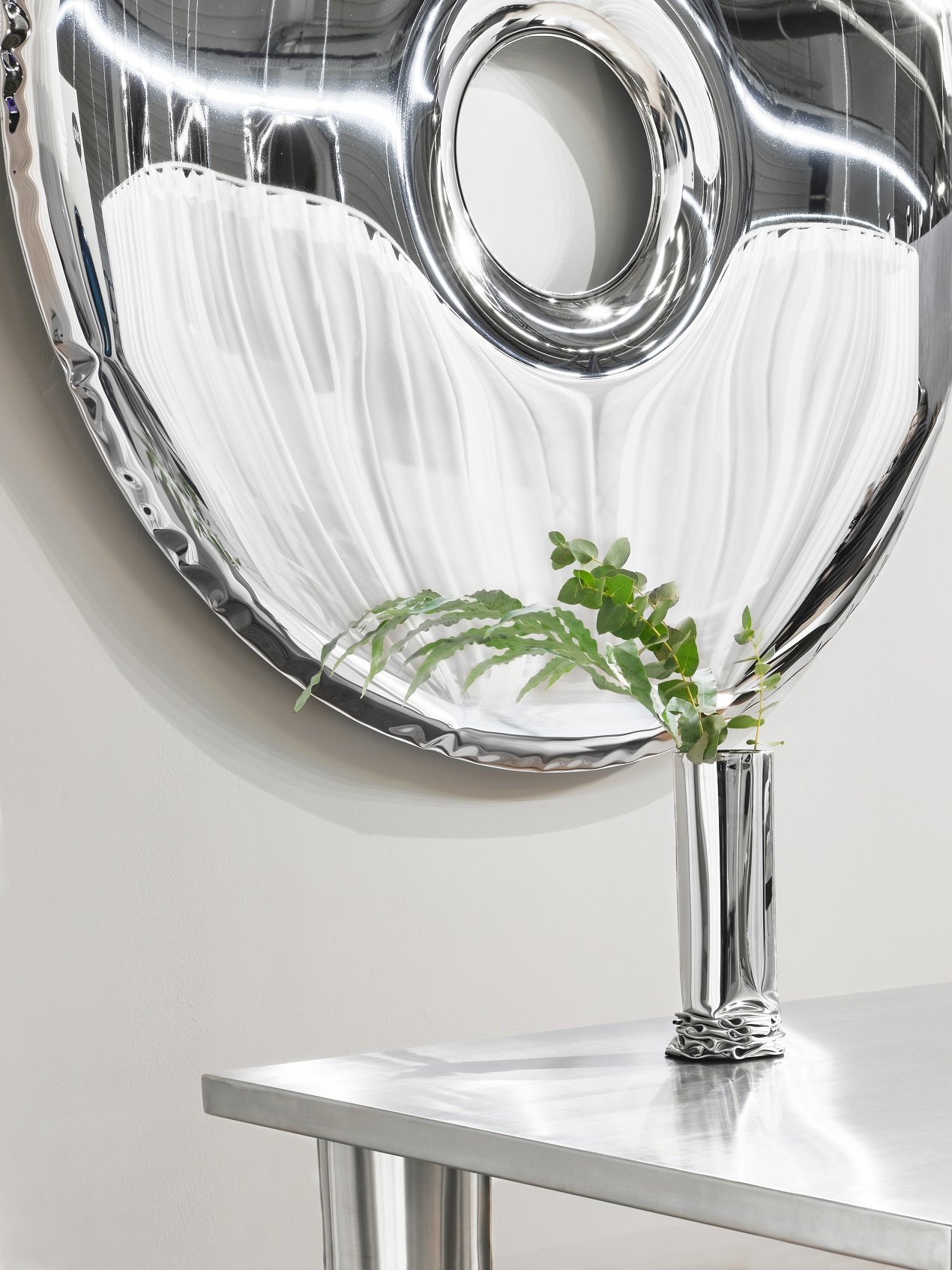 Zrcadlo Rondo inox