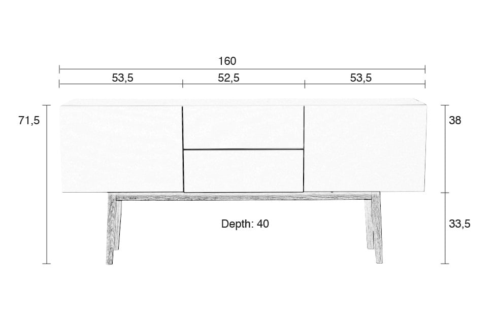 Skříň High on wood 2DR2DO