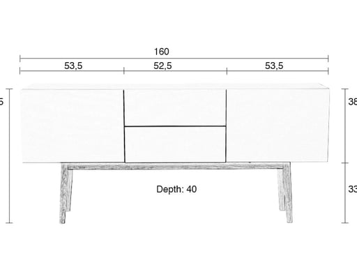 Skříň High on wood 2DR2DO