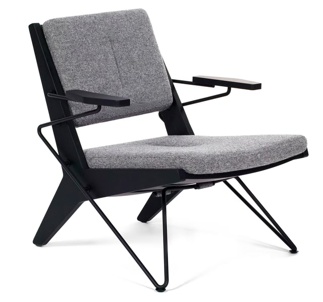 Toggle metal armchair