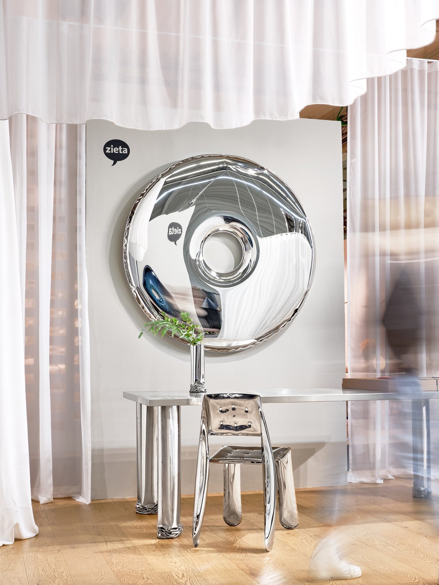Zrcadlo Rondo inox