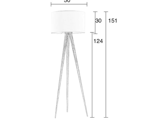 Lampa Tripod Wood