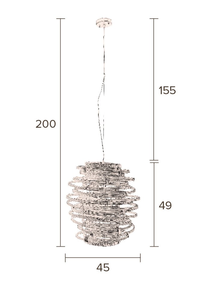 Závěsná lampa Kubu