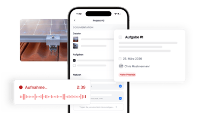 Baustellendokumentation direkt vor Ort