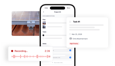 Documentazione di cantiere direttamente in loco