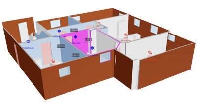 LiDAR-Raumscan in der Reonic-App