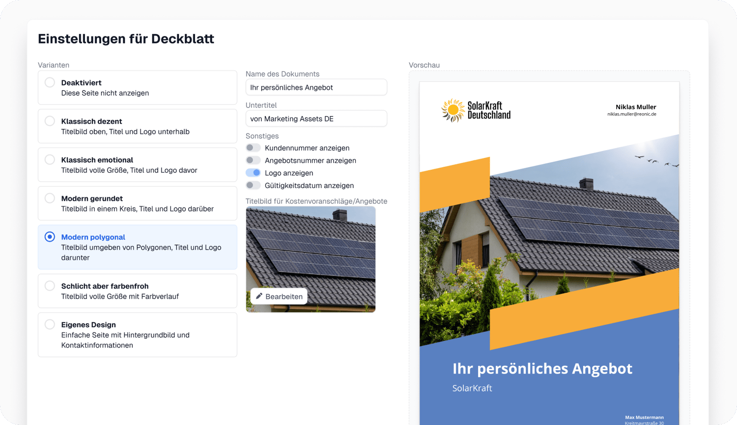 Angebotserstellung