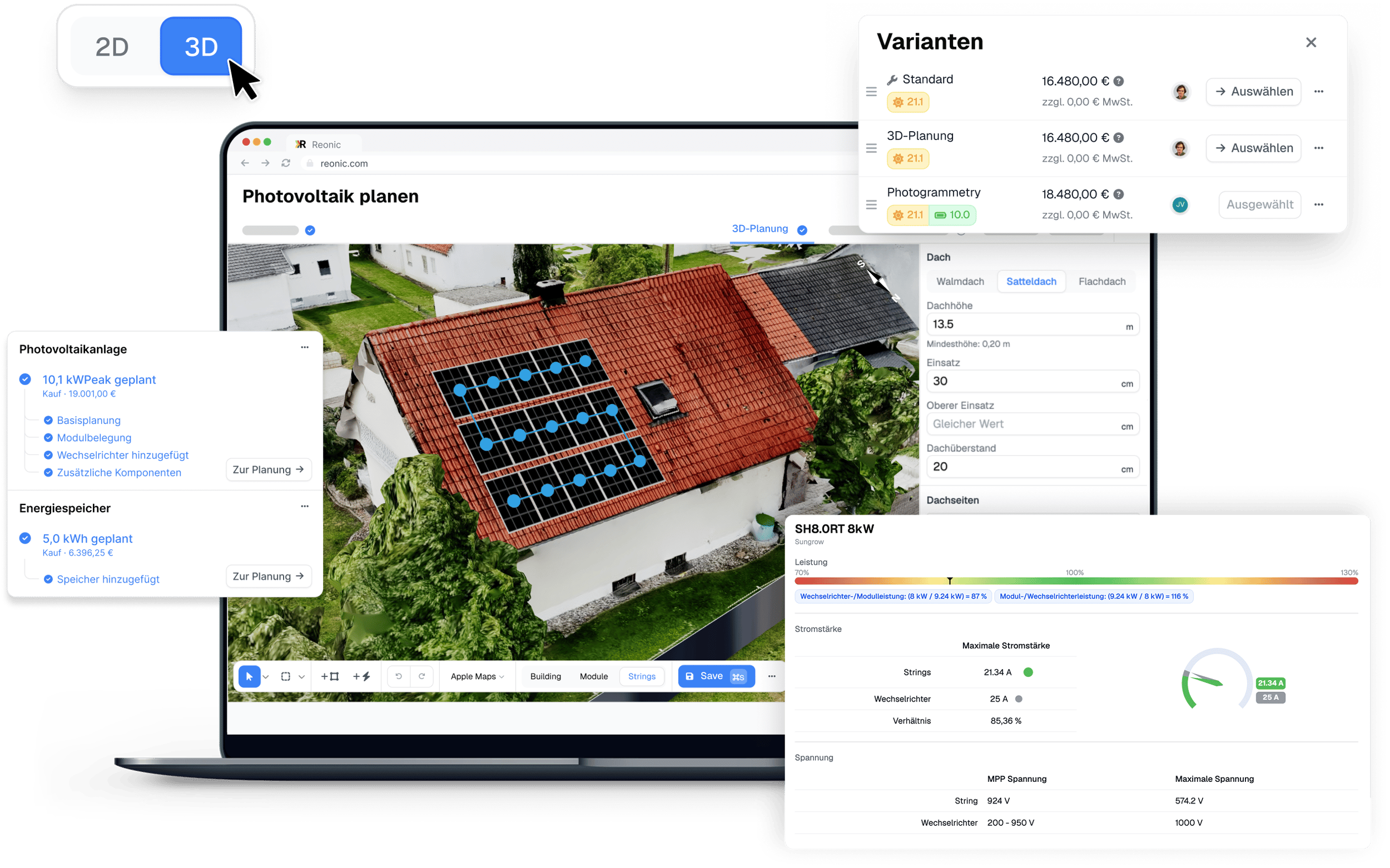 Solarplanung mit Reonic