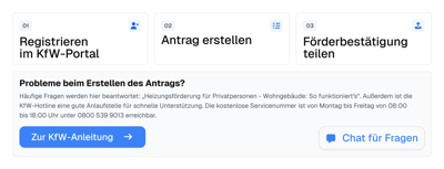 Förderbereich im Endkundenportal