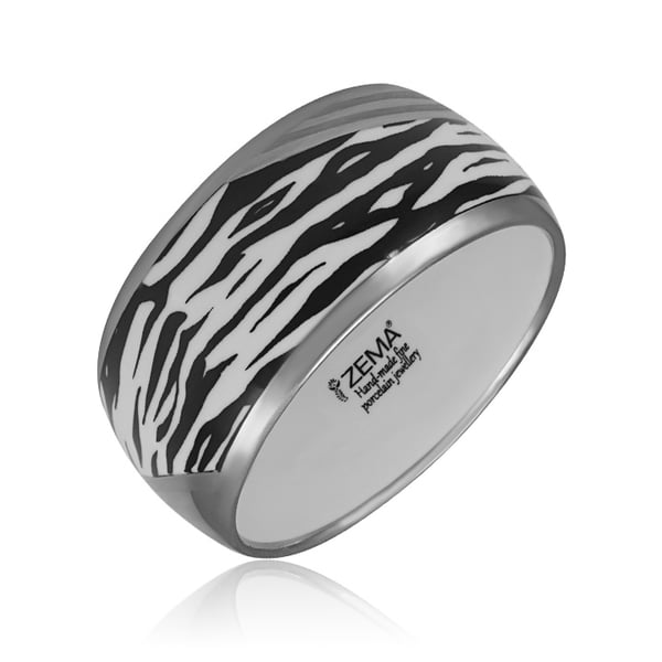 Zebra mintás vastag karperec