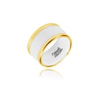 Fehér&Arany Minimal Finomporcelán Gyűrű