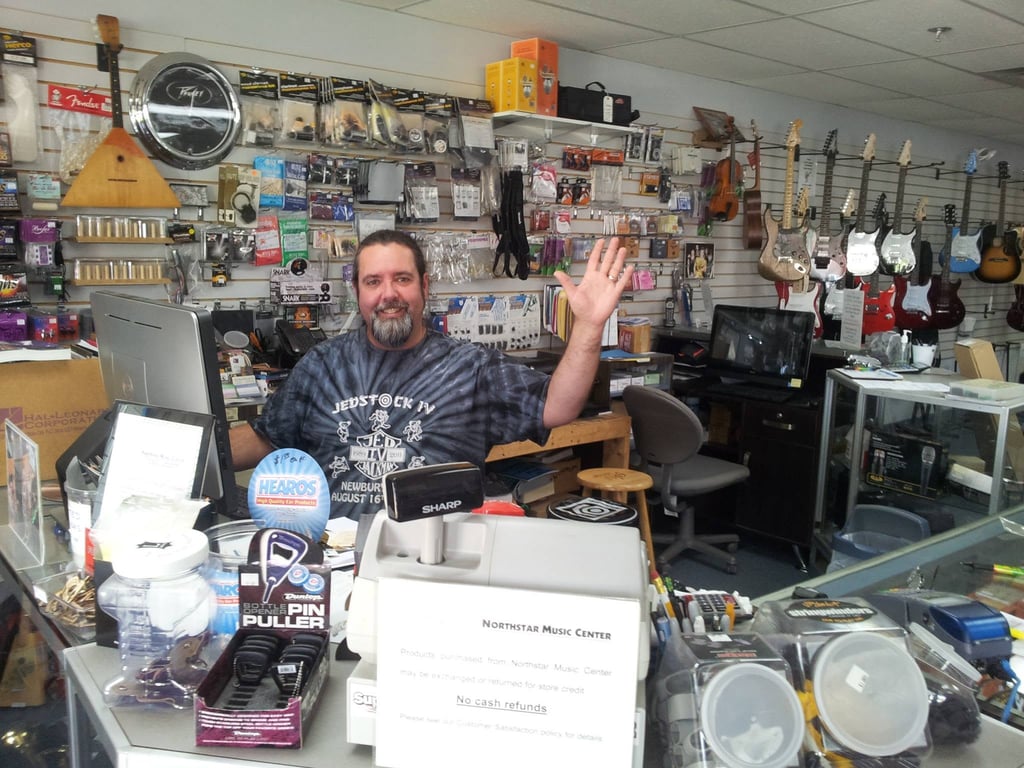 Visiting Bill in his store in 2016