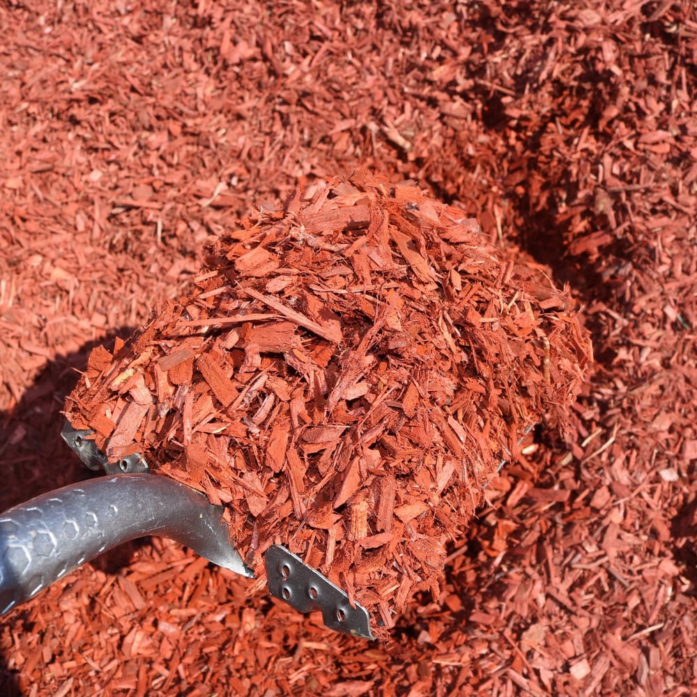 Designer Red Dyed Mulch