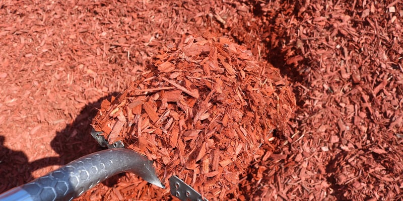 Designer Red Dyed Mulch