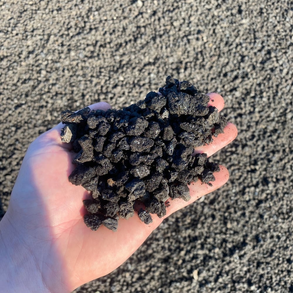 Lava Rock - Black 3/8"3/4" Clear