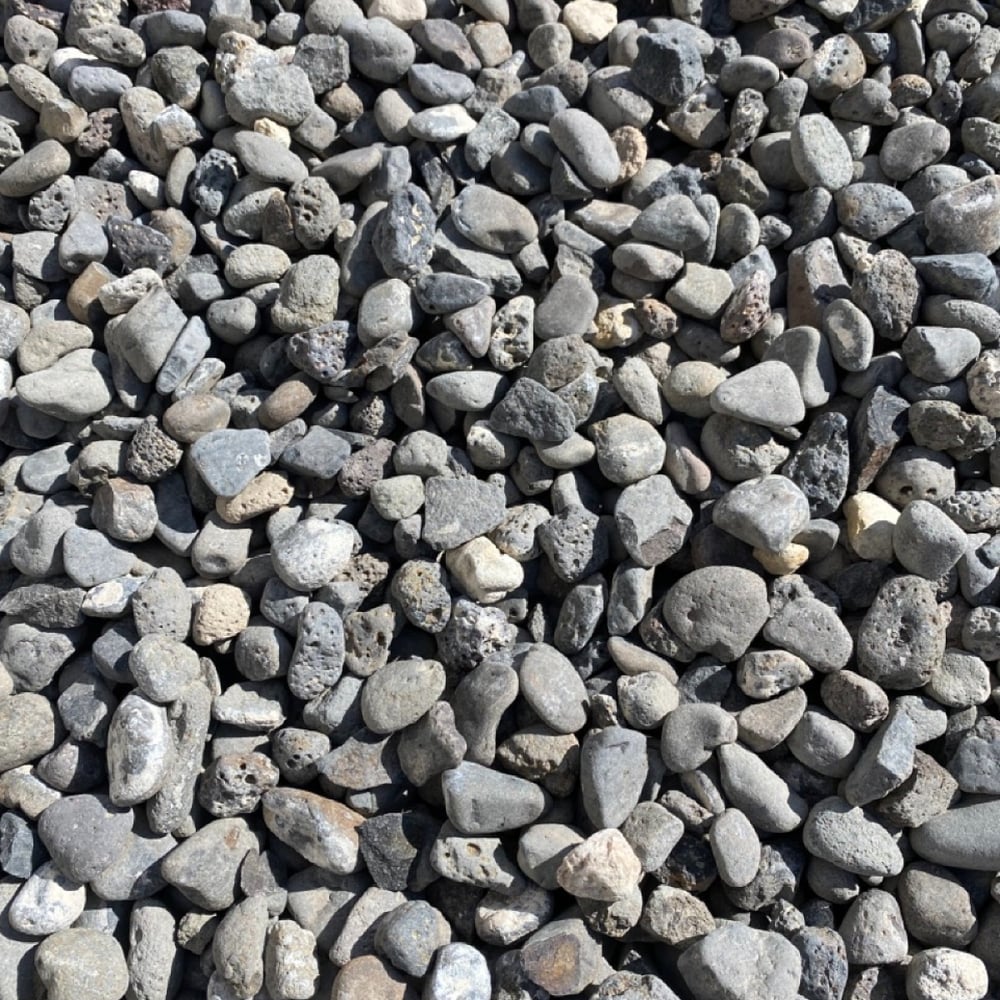 Black Round River Rock (1.5")