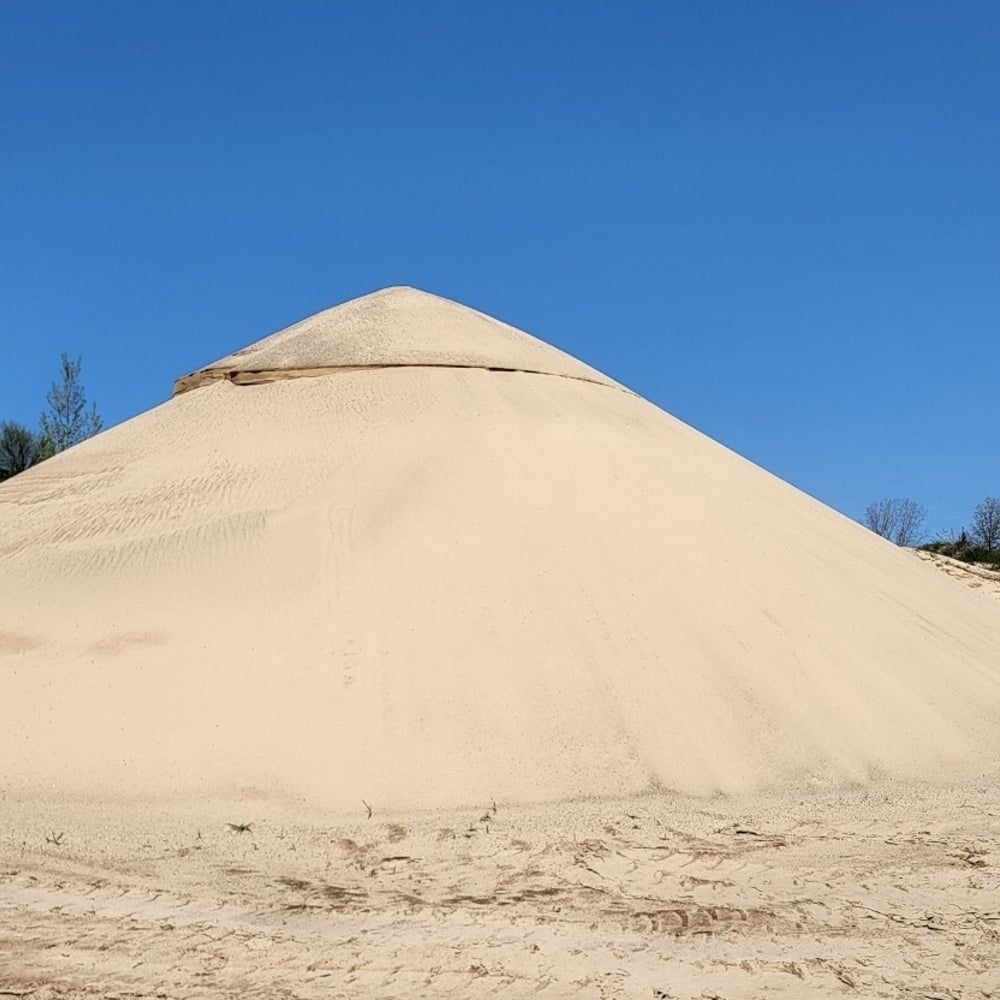 Screened beach sand