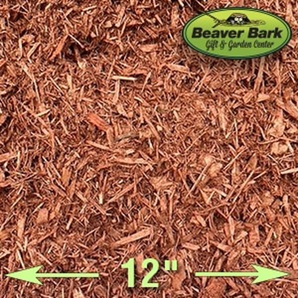 Red Shredded Mulch Bark