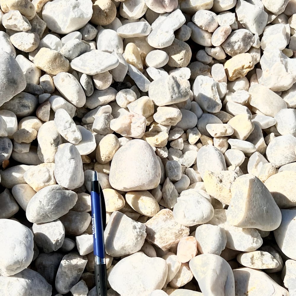 2x1" White Gravel