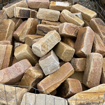 Tumbled Brown Cobblestones 4"x10" (#66B)