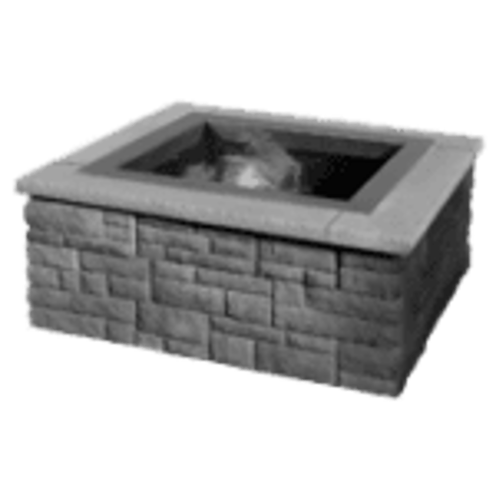 Cast Stone Square Fire Pit Kit