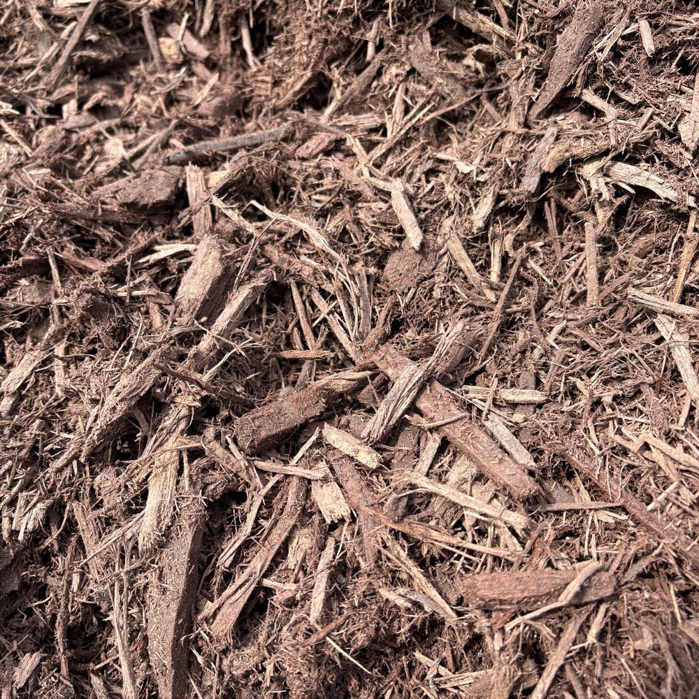 Brown Dyed Shredded Hardwood Mulch