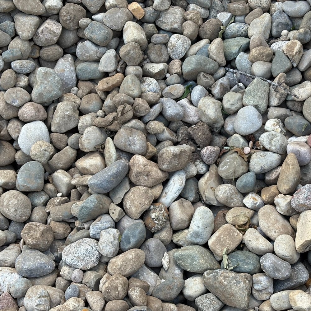 BULK GRAVEL OHIO INDIAN CREEK 2"-5" W/ OVERSIZED