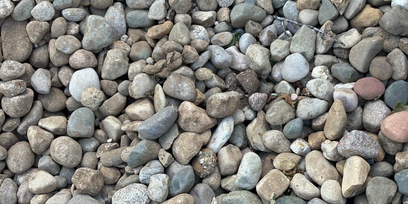 BULK GRAVEL OHIO INDIAN CREEK 2"-5" W/ OVERSIZED