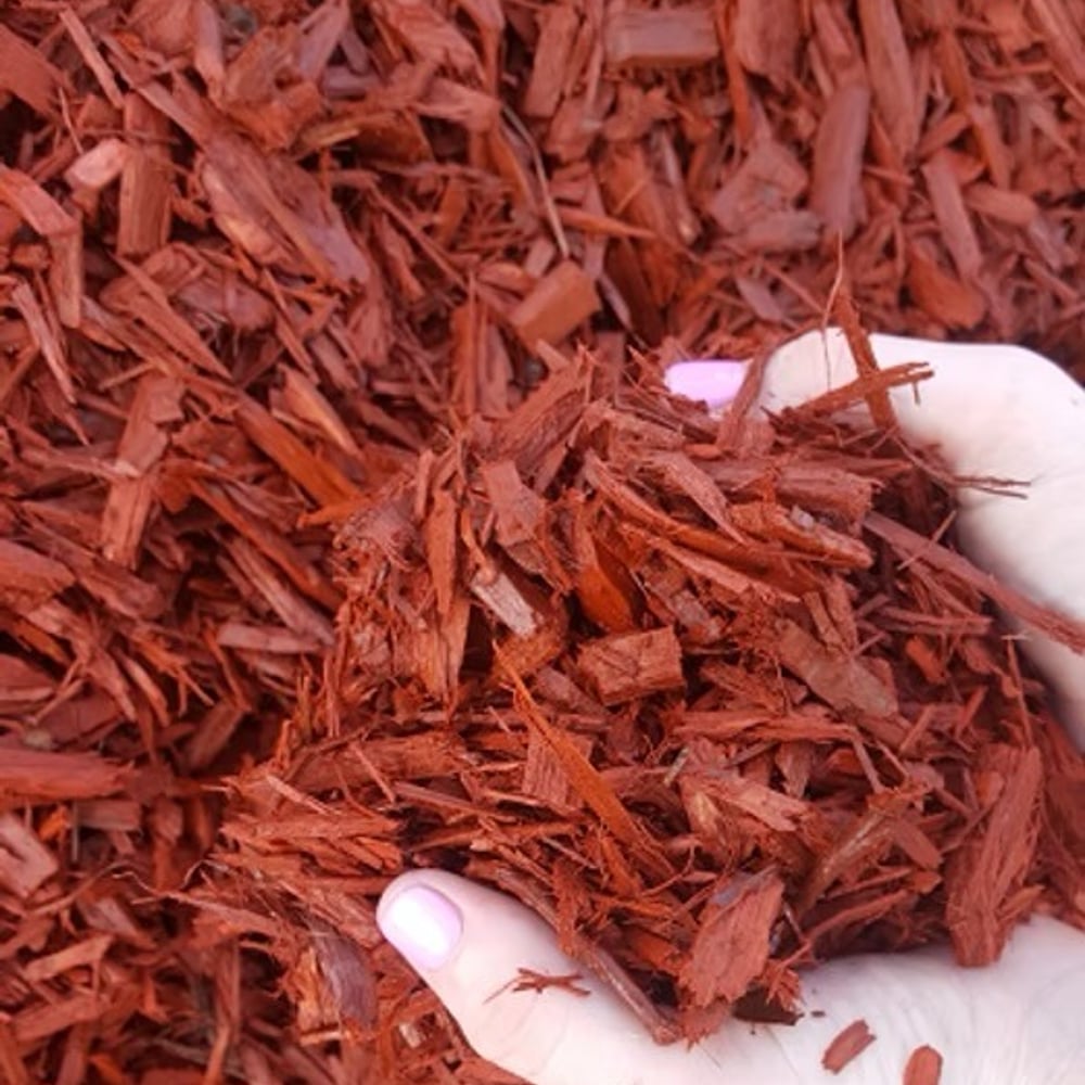 Designer Red Dyed Mulch