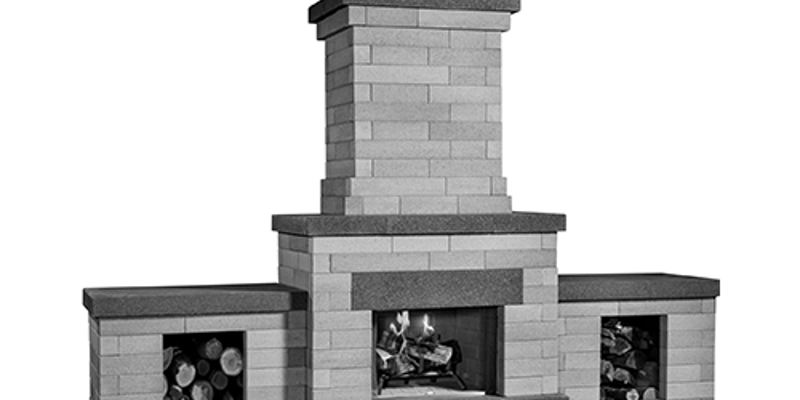 Melville™ Fireplace with Wood Boxes