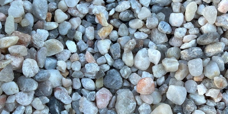 3/8" White Quartzite Gravel