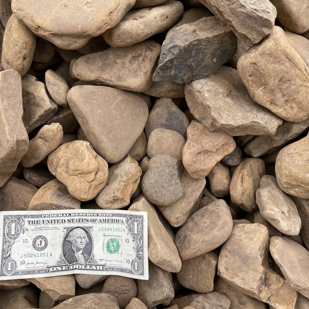 Oversize Brown River Gravel