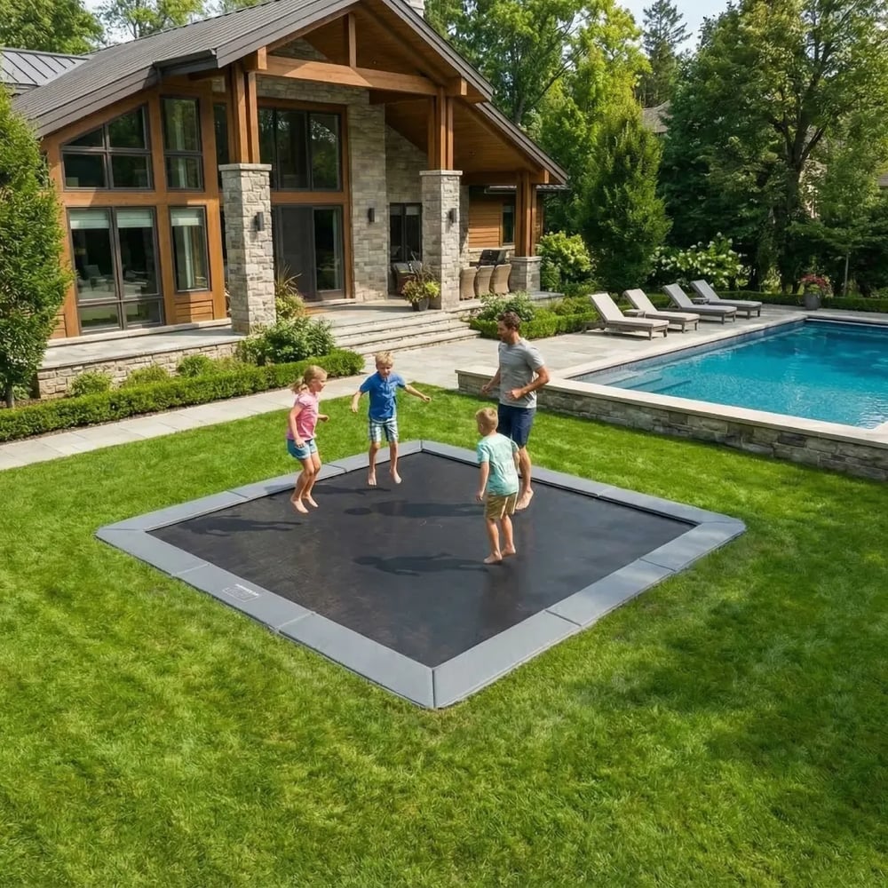 15 x 15' Square In-Ground Trampoline