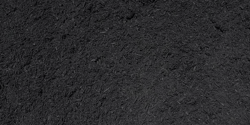 Double Shredded Black Dyed Mulch