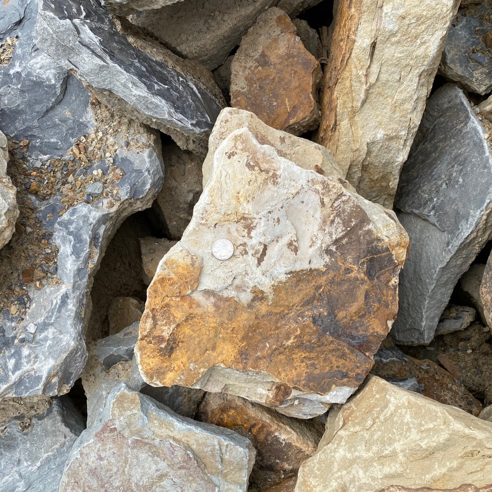 Landscape Brown Blue Rip Rap