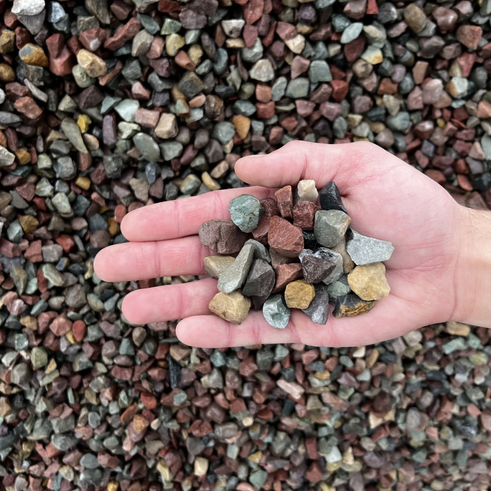Crushed River Rock (3/4" Rainbow) BUCKET