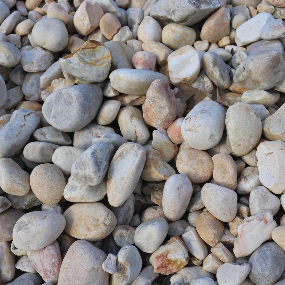 2" to 5" White Quartzite Gravel